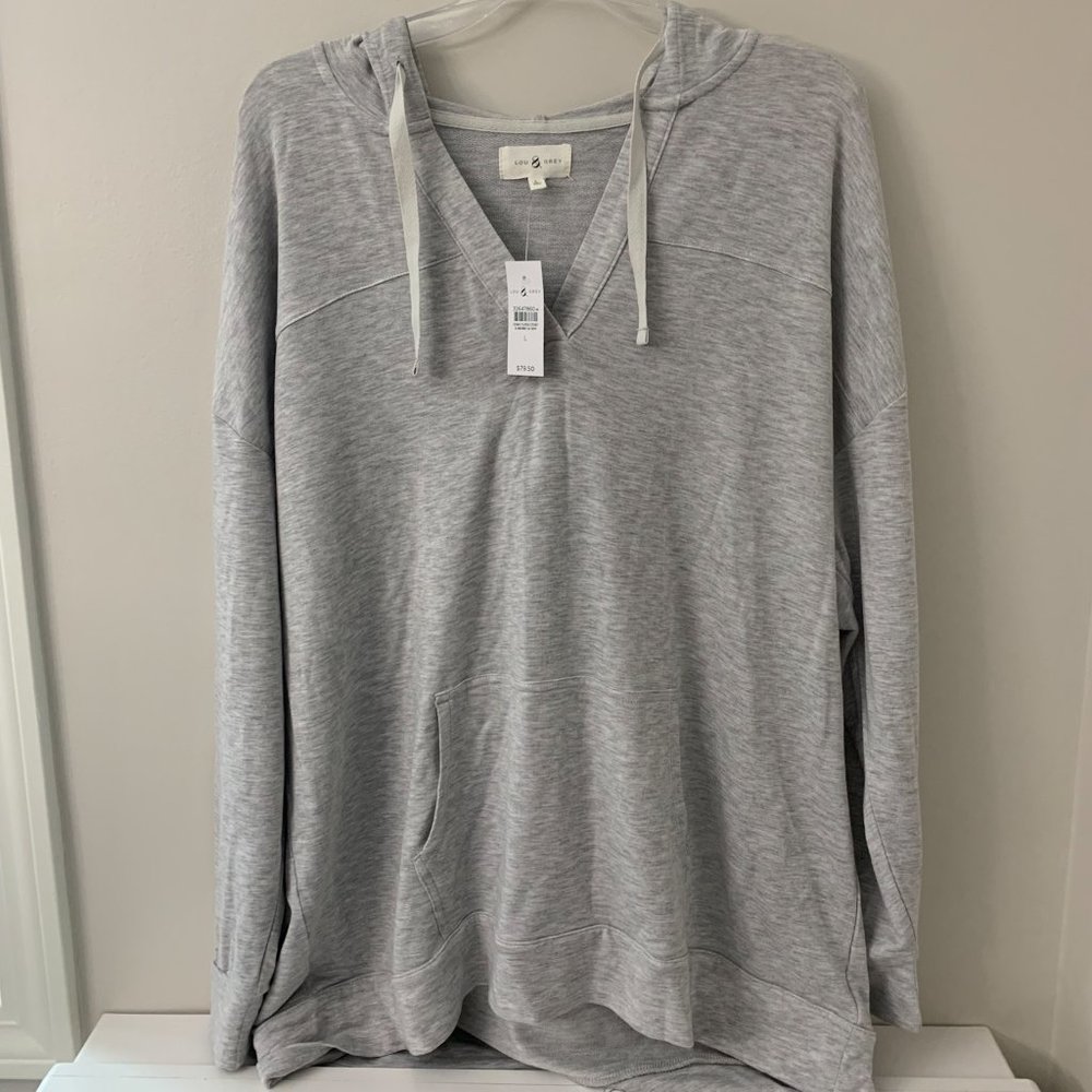 NWT Sz L Loft (Lou and Grey) Gray Pullover Sweater